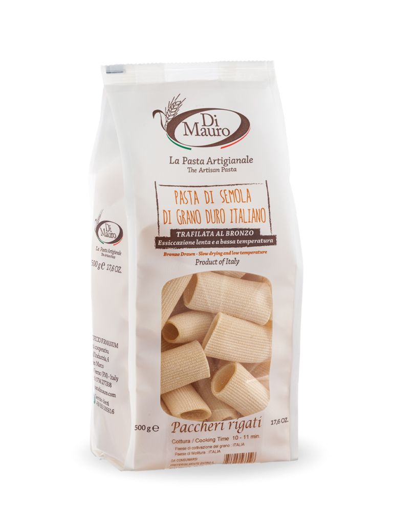 Ridged Paccheri - Package: 500 g